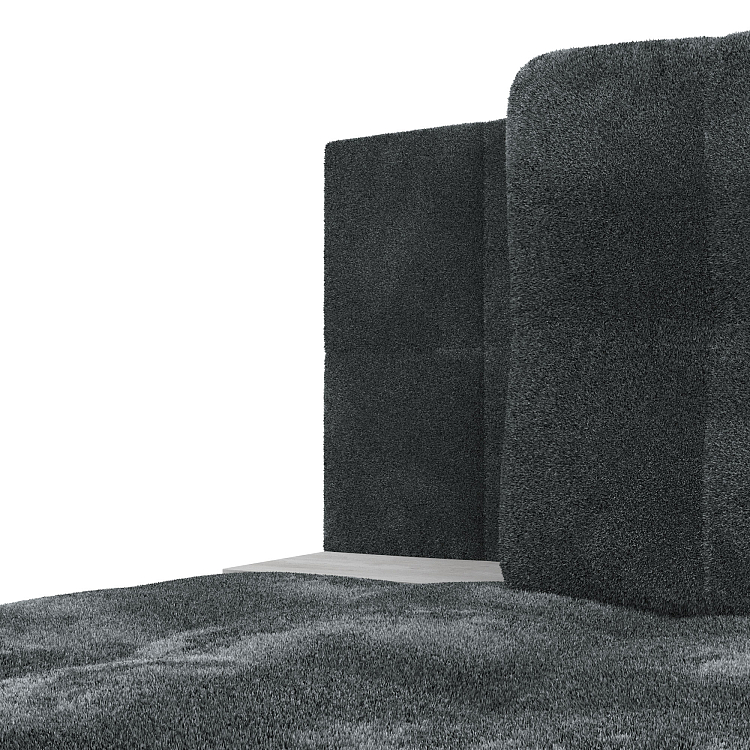 Даллас М / диван - кровать велюр джоя 018 графит/ЛДСП бетон пайн белый новая упаковка